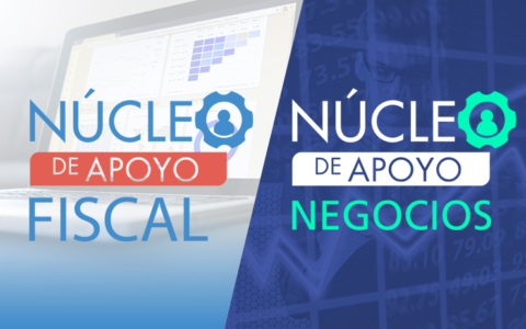 Imagen con logos de Núcleos de Apoyo Fiscal y Negocios