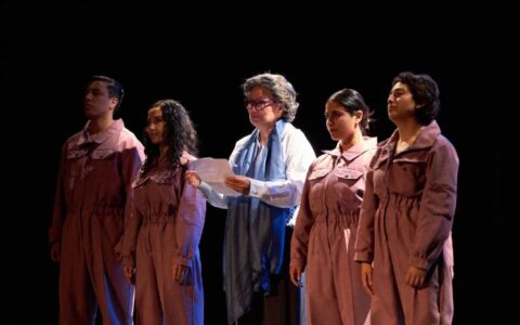 Obra Re-Escritas Solange Lackington y elenco