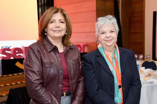 Marie Loiuse y rectora AIEP Loreto Ferrari en SelloMayor 2025