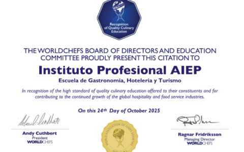 Reconocimiento Worldchefs AIEP